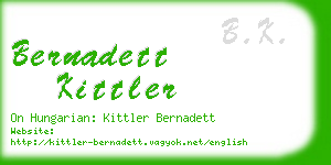 bernadett kittler business card